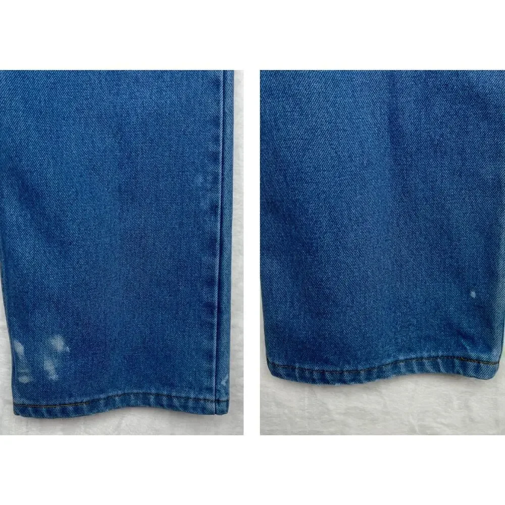 Vintage Levi’s Mens Jeans 34x31 USA‎ 516 Orange Tab Boot Cut Blue Distressed